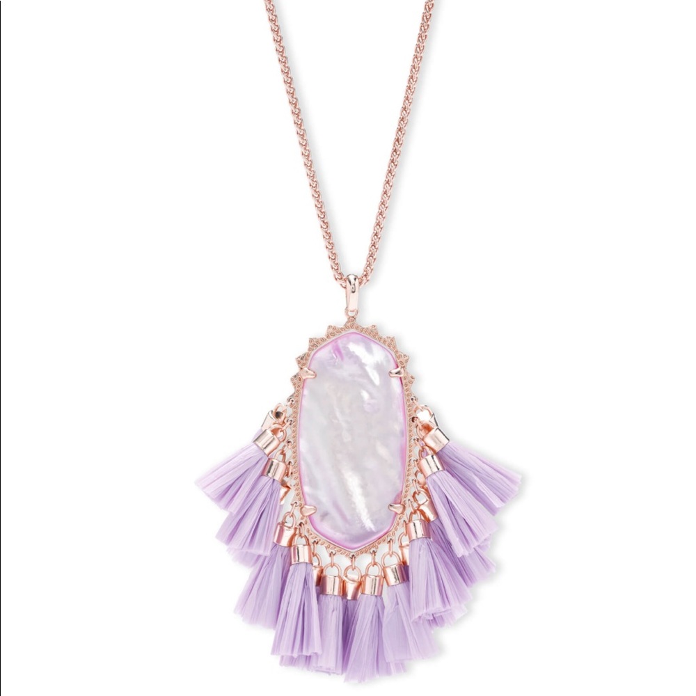 Betsy Rose Gold Adjustable Necklace - Lilac MOP